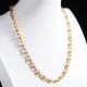 U Shape Chunky Link Chain Silver & Gold Hardware Necklace